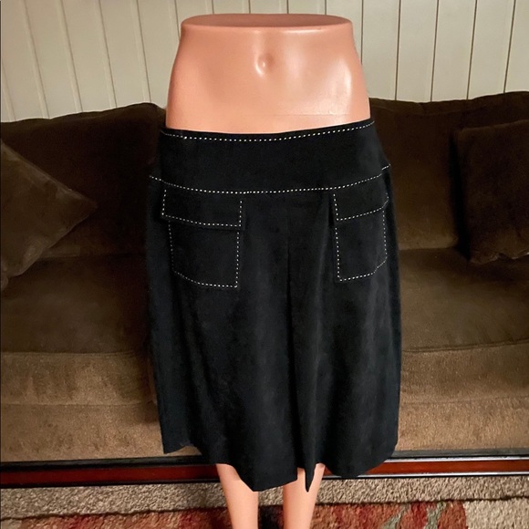 Lennie NY~ Black Velvet Size 10 Skirt - Picture 11 of 14